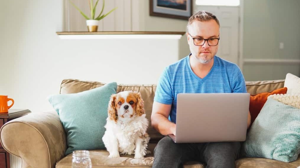 Practicing social distancing and working remotely