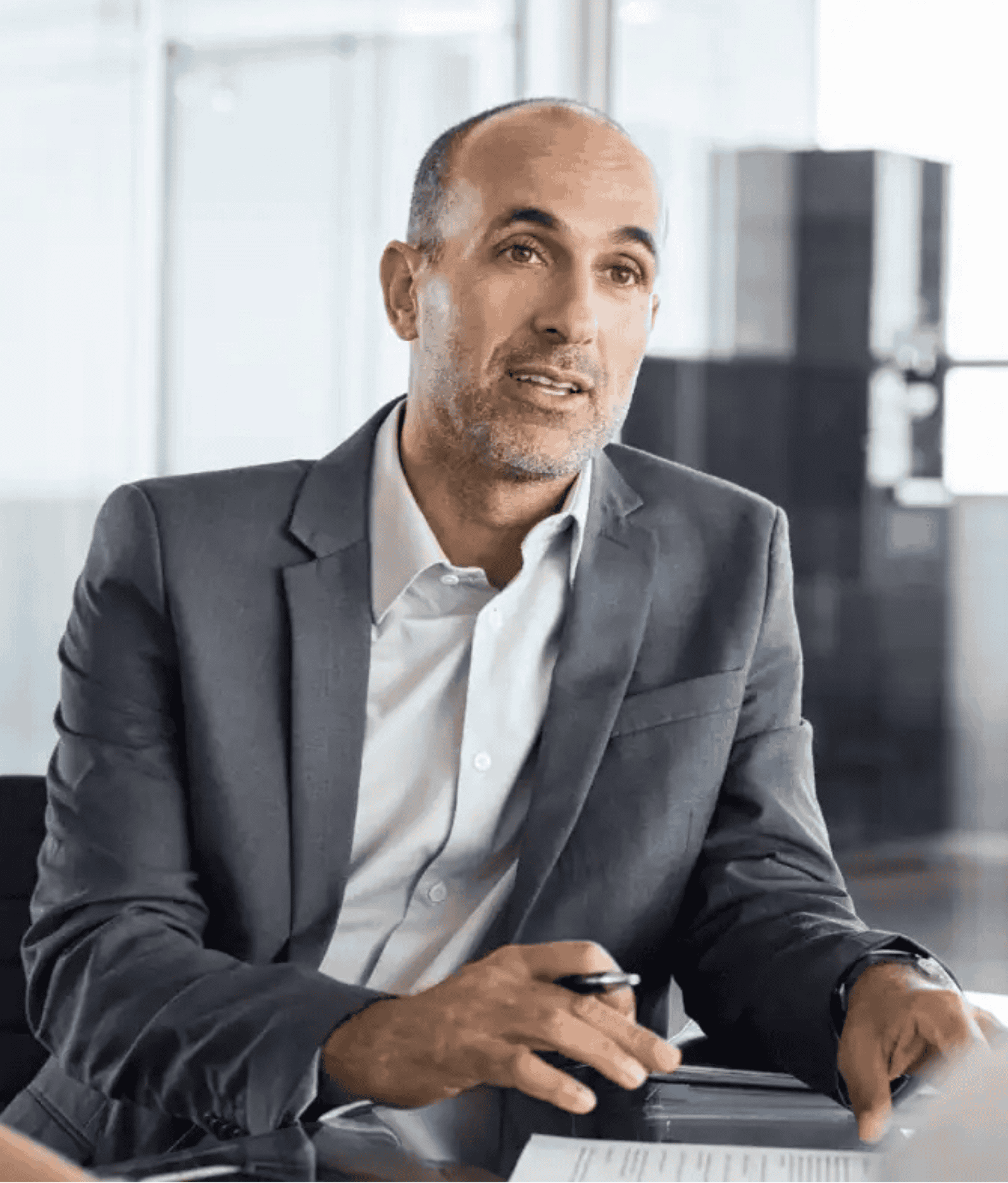 Chief Marketing Officer in a meeting.