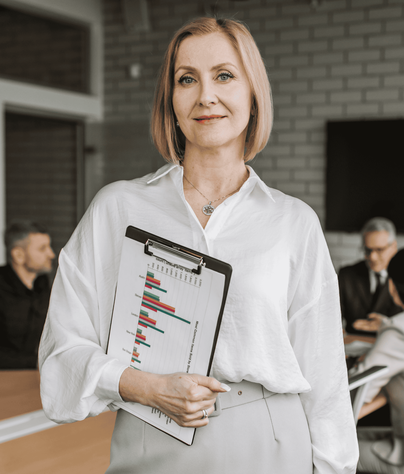 Chief Product Officer with team.